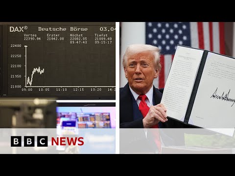 European stock markets slide at open in the wake of Trump&#039;s tariffs | BBC News